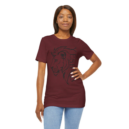 Yeshua Lion Tee Unisex Jersey Short Sleeve Tshirt, Hebraic Messianic Christian Apparel, Lion of Judah Shirt, Religious Graphic Tee, Biblical