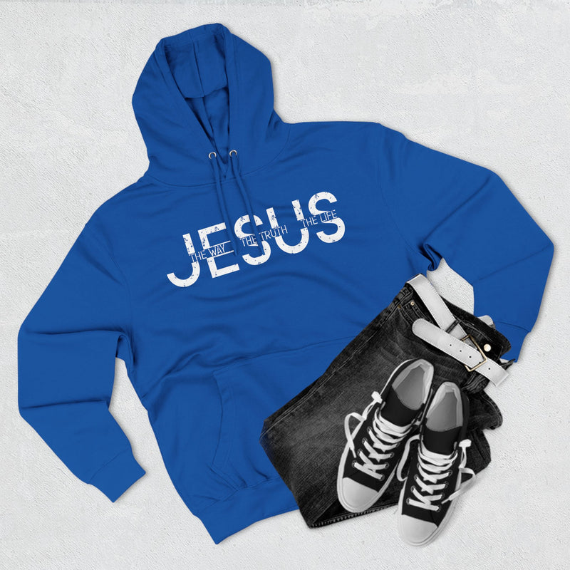 Religious Christian Three-Panel Fleece Hoodie, Bible Quote Sweatshirt, Christian Apparel, Religious Gift, Jesus Hoodie, Christian Clothing