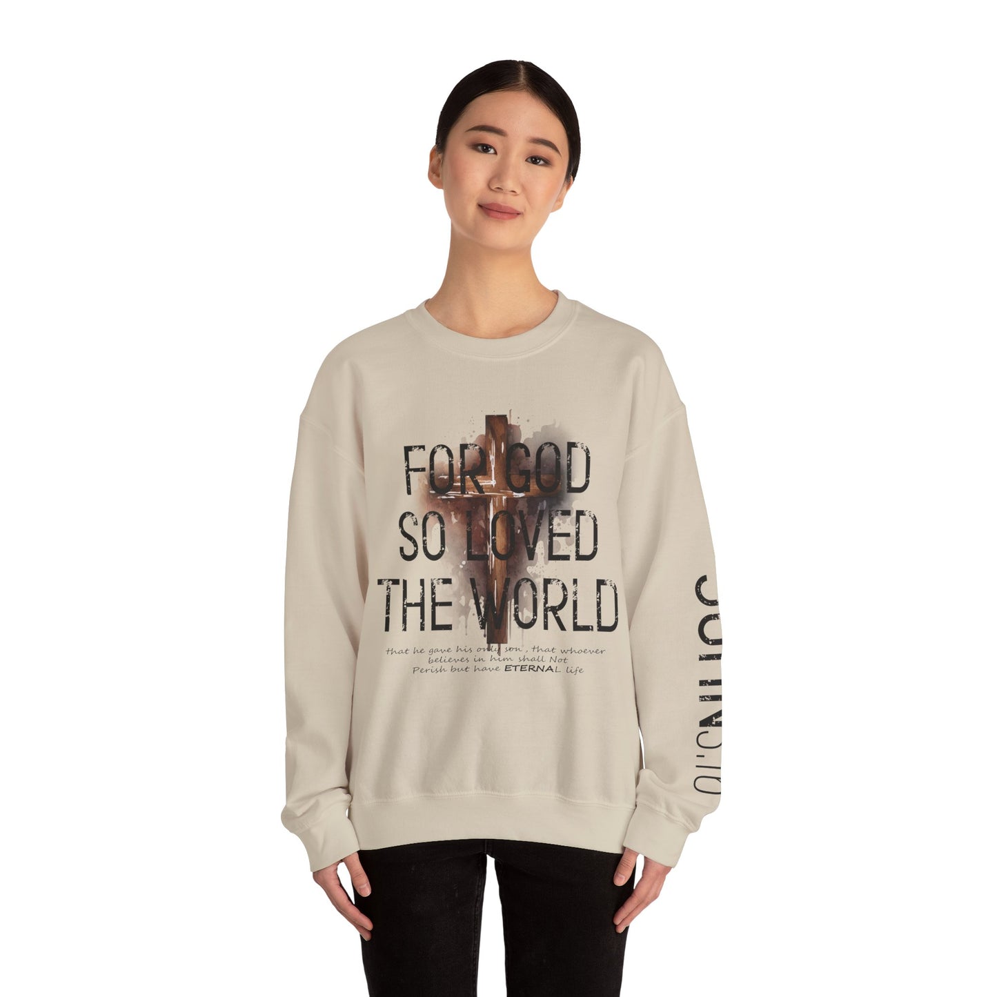 Heavenly Threads - Bible Verse Unisex Sweatshirt, Christian Apparel, Inspirational Jumper, Faith Crewneck, Religious Gift for Him or Her