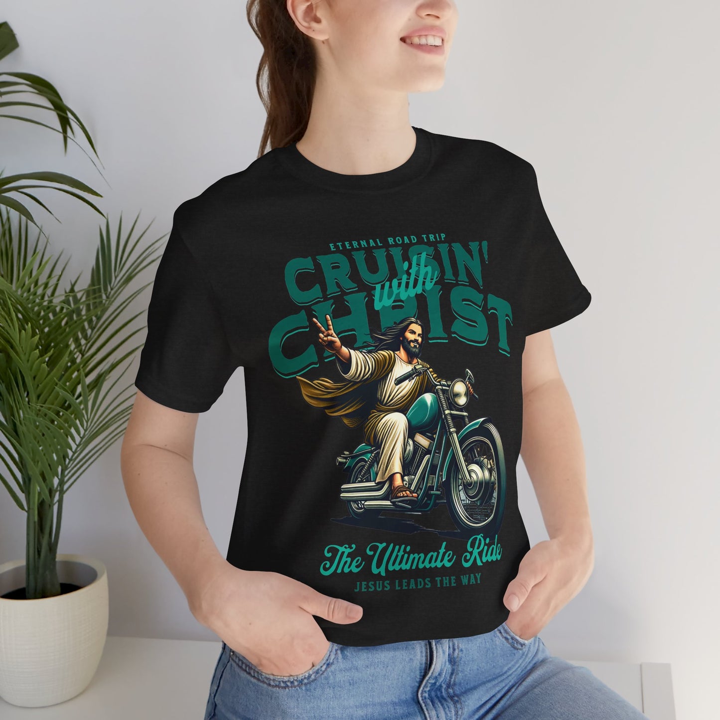 Christian Unisex Tee - Cruisin' with Christ Design