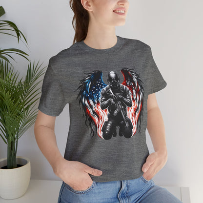 Patriotic Soldier with Angel Tee