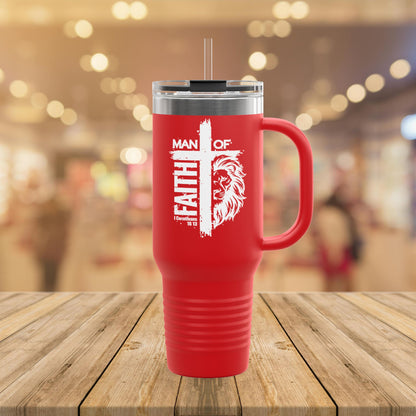 Travel Mug - Man of Faith Design Insulated 40oz