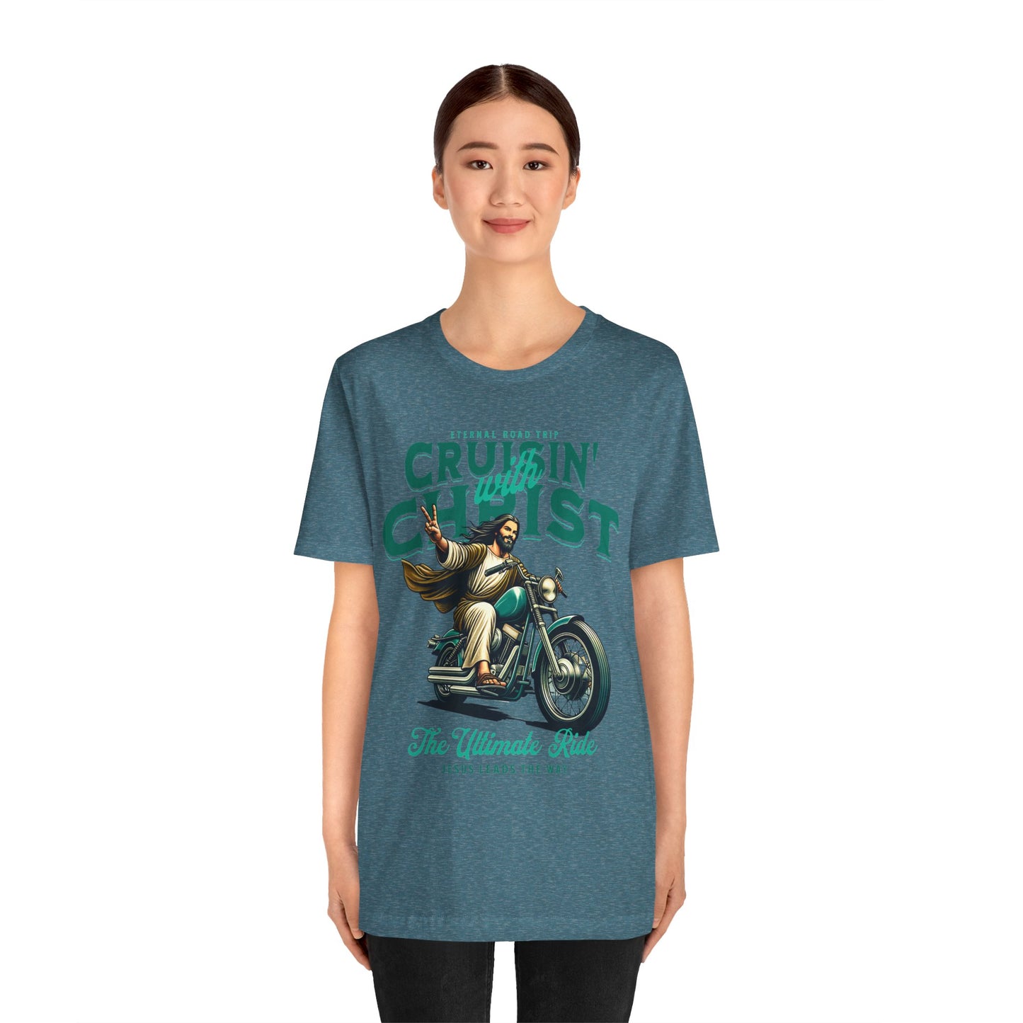 Christian Unisex Tee - Cruisin' with Christ Design