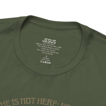 Christian Easter Tee, Religious Resurrection Shirt, He Has Risen, Unisex T-shirt, Inspirational Apparel, Biblical Quote Top