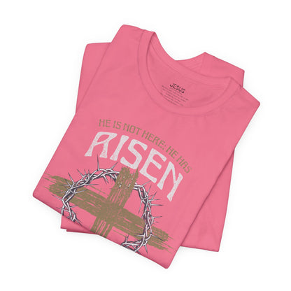Christian Easter Tee, Religious Resurrection Shirt, He Has Risen, Unisex T-shirt, Inspirational Apparel, Biblical Quote Top