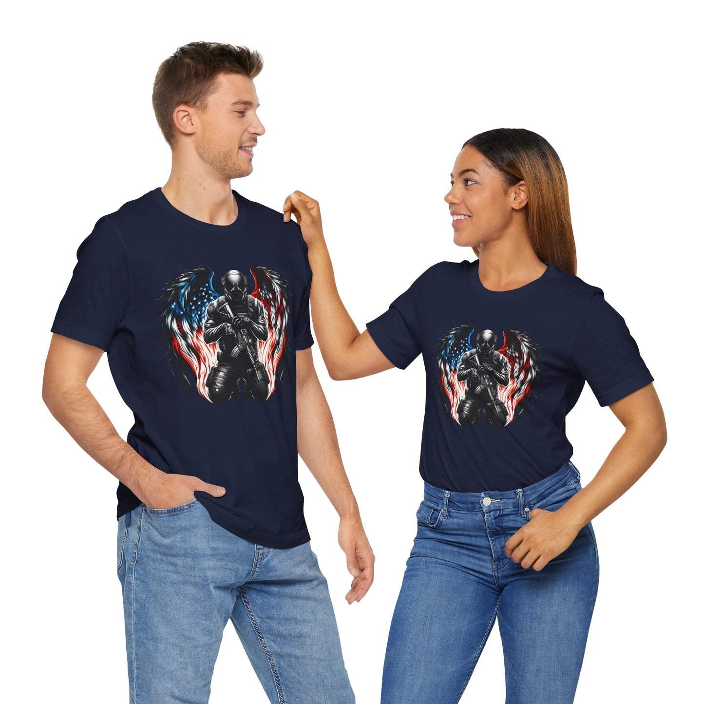 Patriotic Soldier with Angel Tee