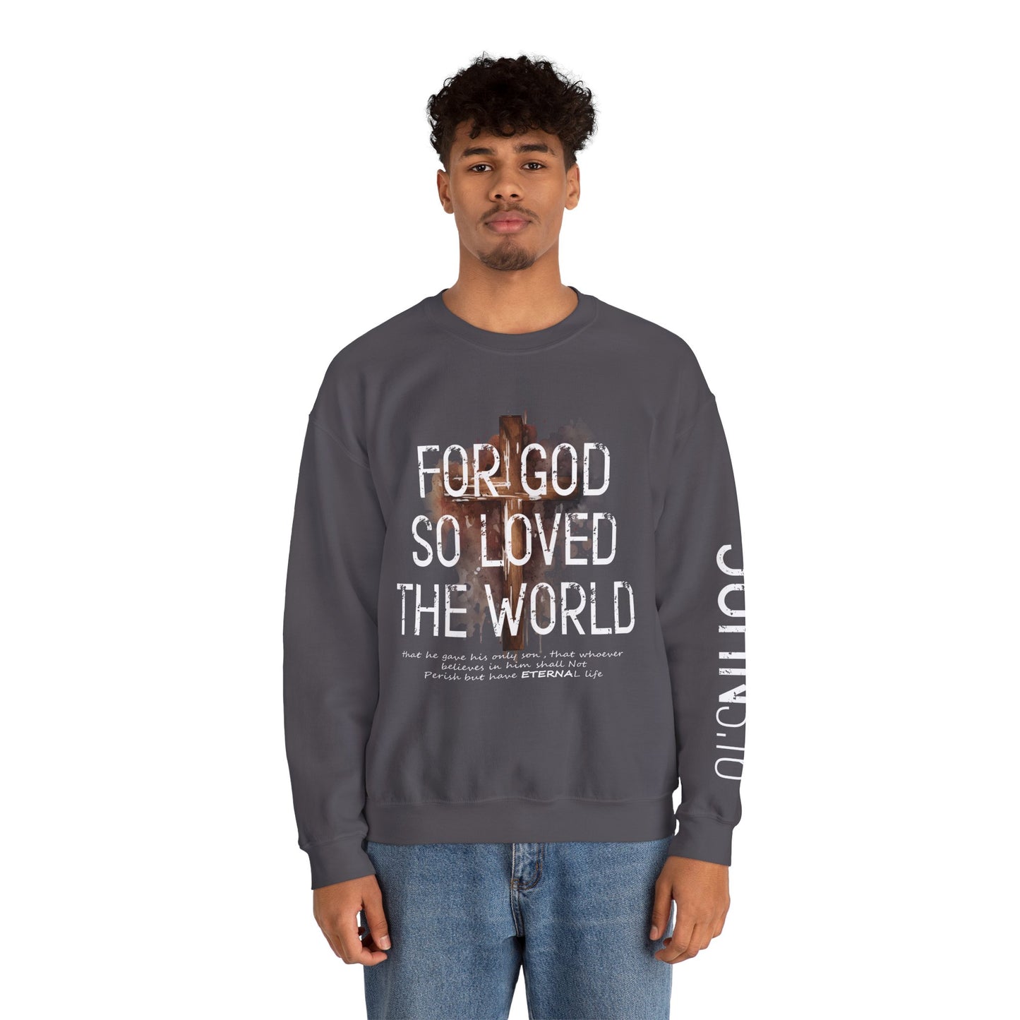 Heavenly Threads - Bible Verse Unisex Sweatshirt, Christian Apparel, Inspirational Jumper, Faith Crewneck, Religious Gift for Him or Her