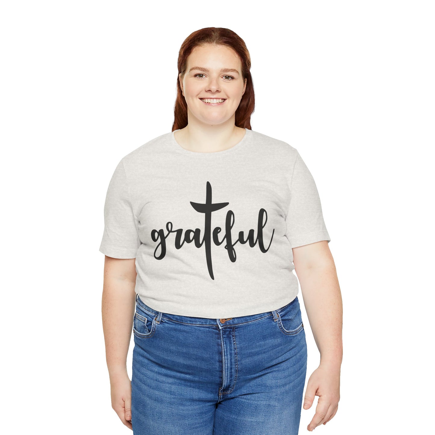 Grateful Cross Unisex Tee, Religious Shirt, Christian T-Shirt, Faith Apparel, Inspirational Top