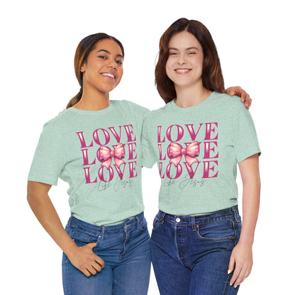 Love Like Jesus Tee, Cute Christian Shirt, Inspirational Tee, Gift for Her, Faith-Based Fashion, Summer Outfit