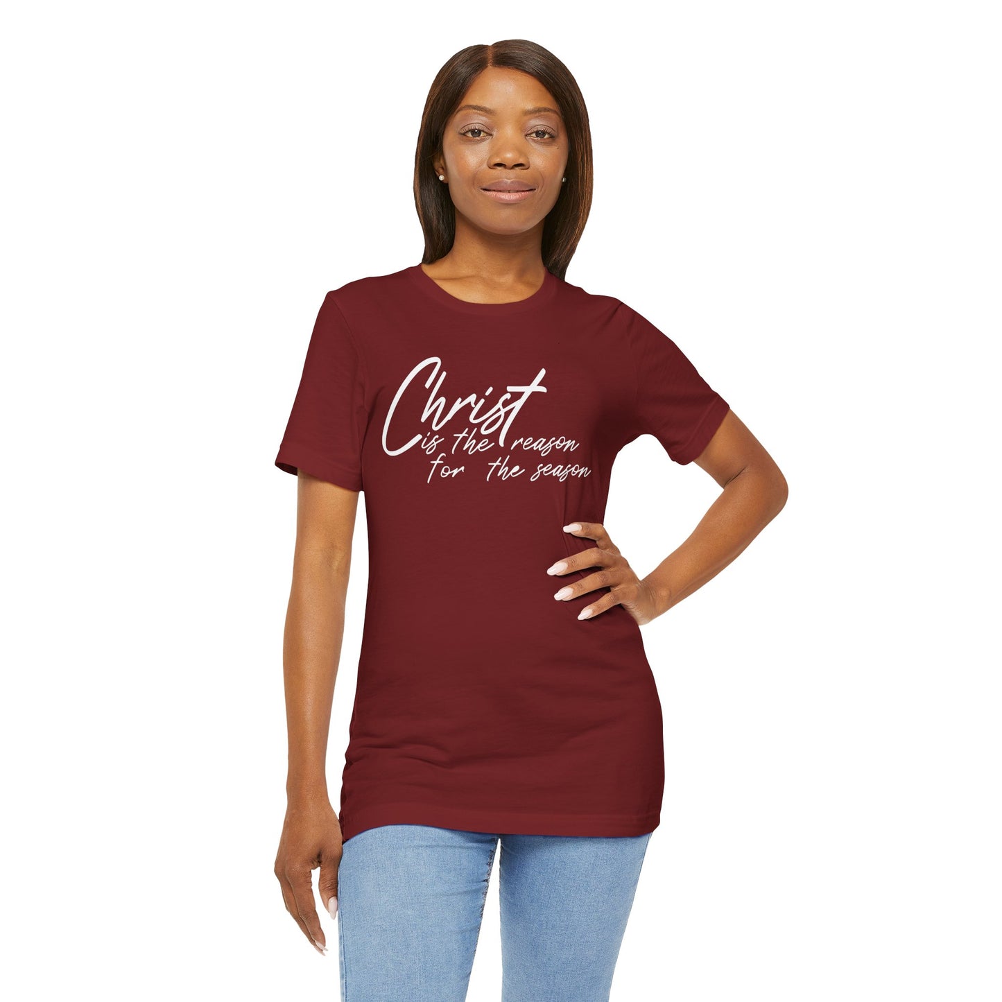 Wear Your Beliefs: Christ is the Reason Unisex Tee, Religious Short Sleeve T-Shirt, Inspirational Christian Clothing, Faith Tee