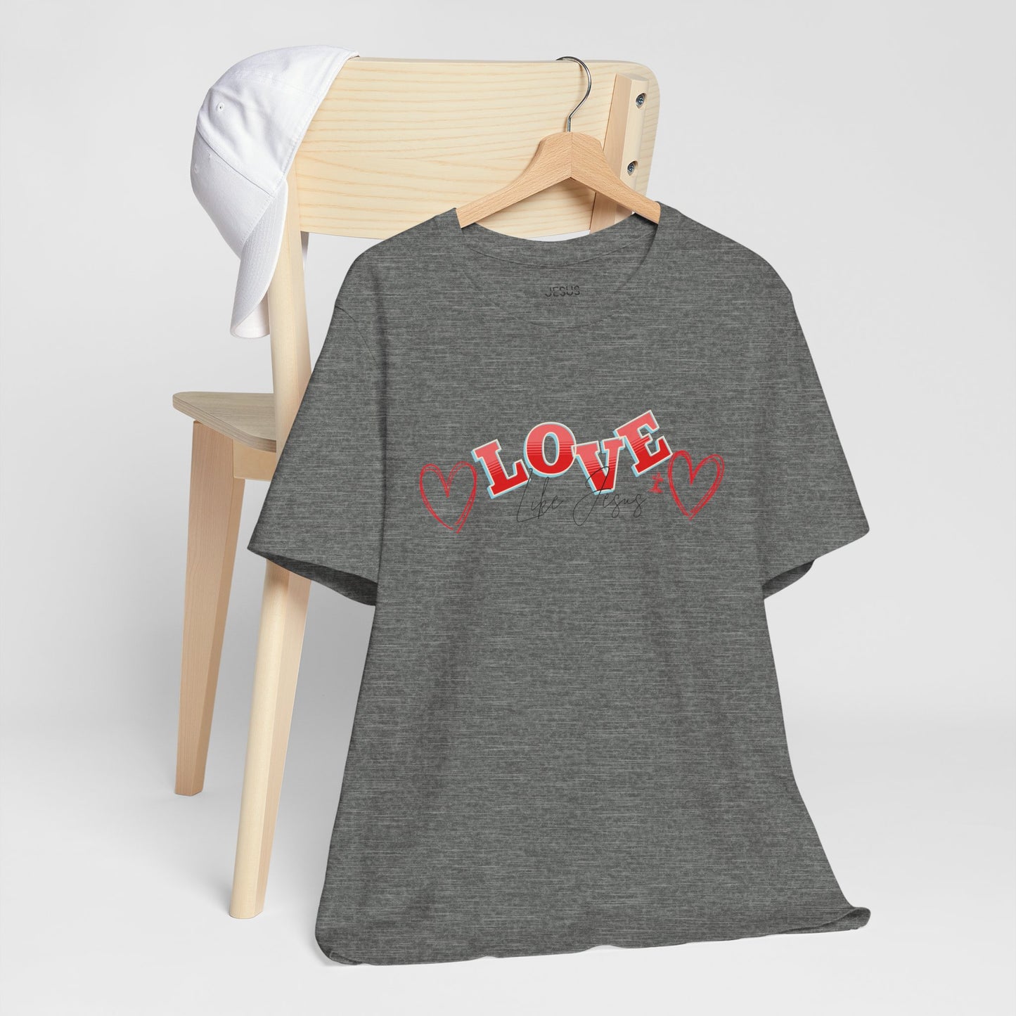 Love Like Jesus T-Shirt, Christian Religious Tee, Inspirational Shirt, Faith Gift, Unisex Jersey, Short Sleeve Top