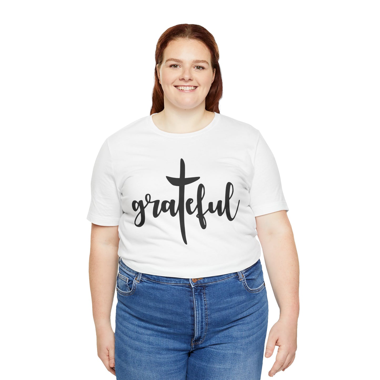 Grateful Cross Unisex Tee, Religious Shirt, Christian T-Shirt, Faith Apparel, Inspirational Top