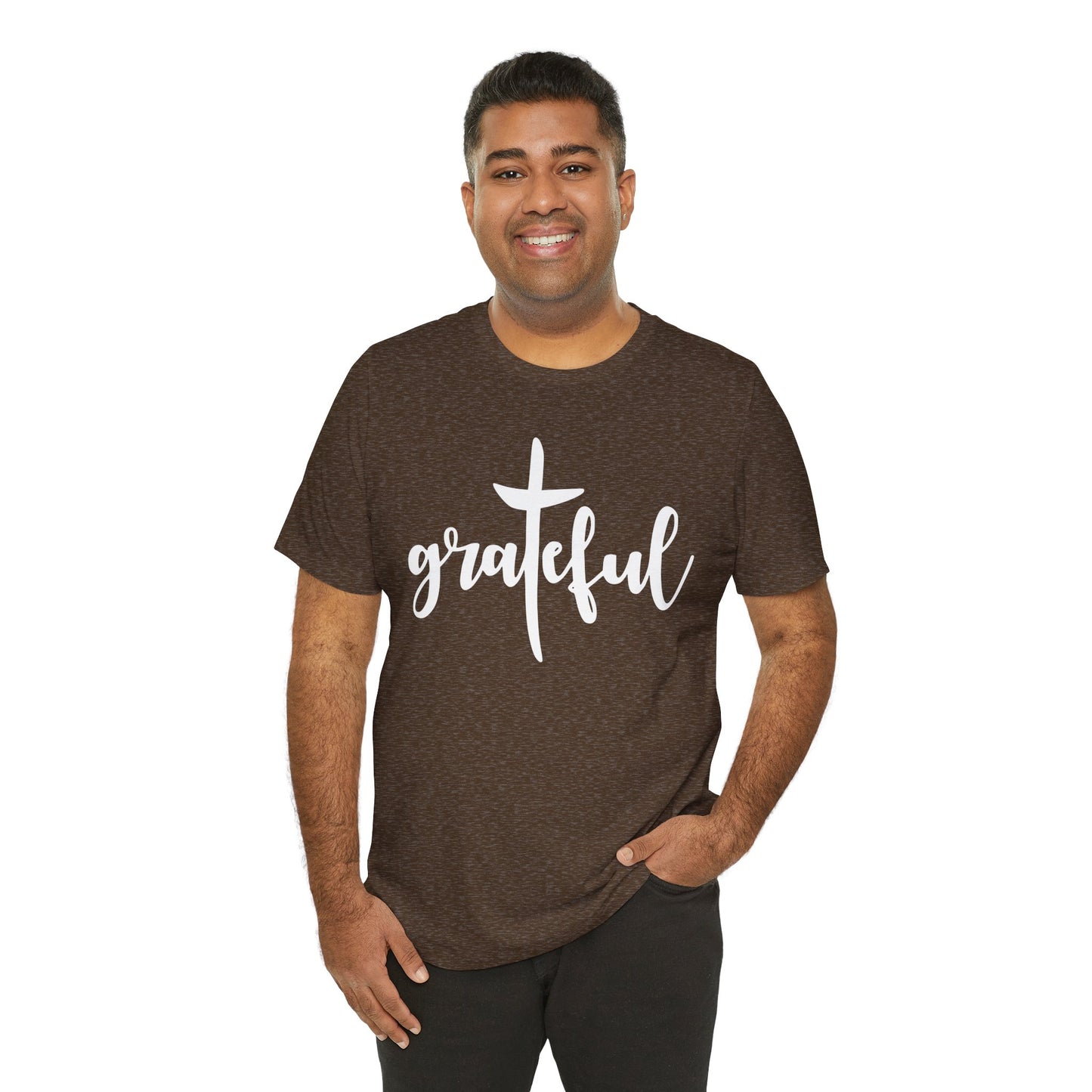 Grateful Cross Unisex Tee, Religious Shirt, Christian T-Shirt, Faith Apparel, Inspirational Top