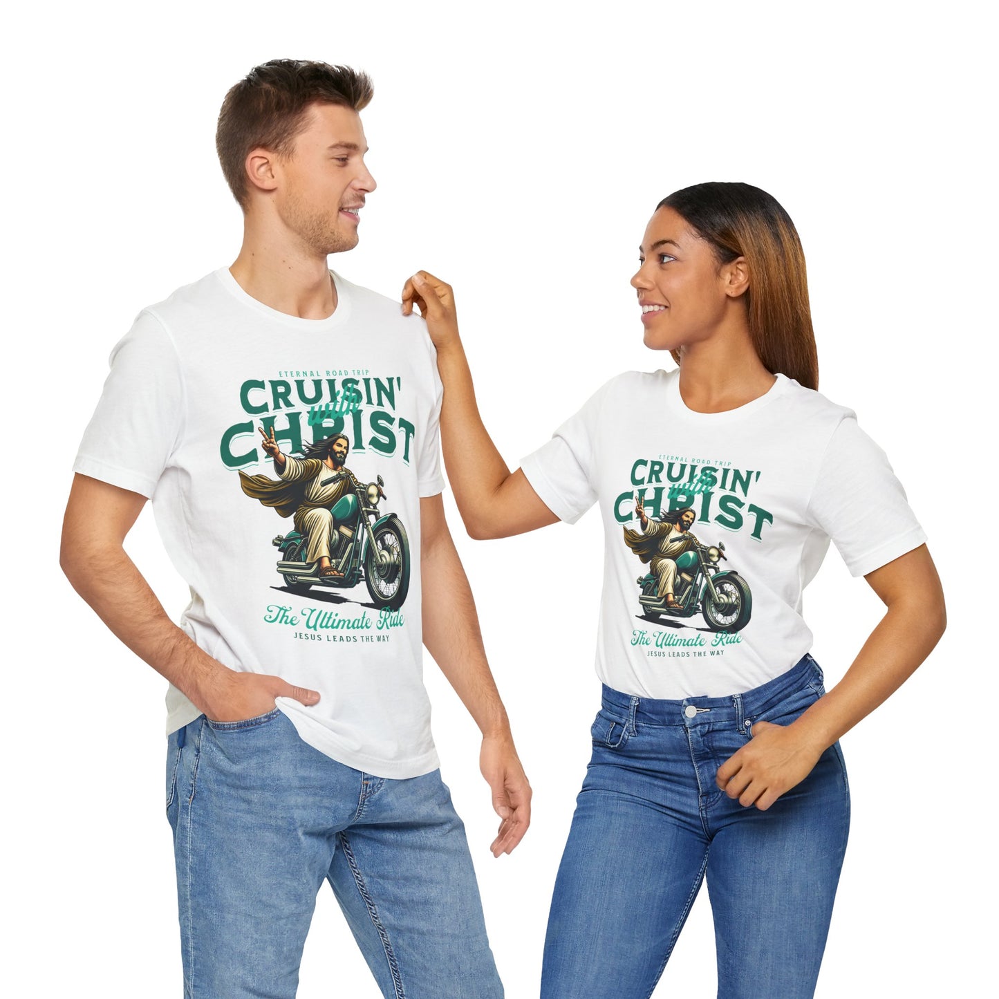 Christian Unisex Tee - Cruisin' with Christ Design