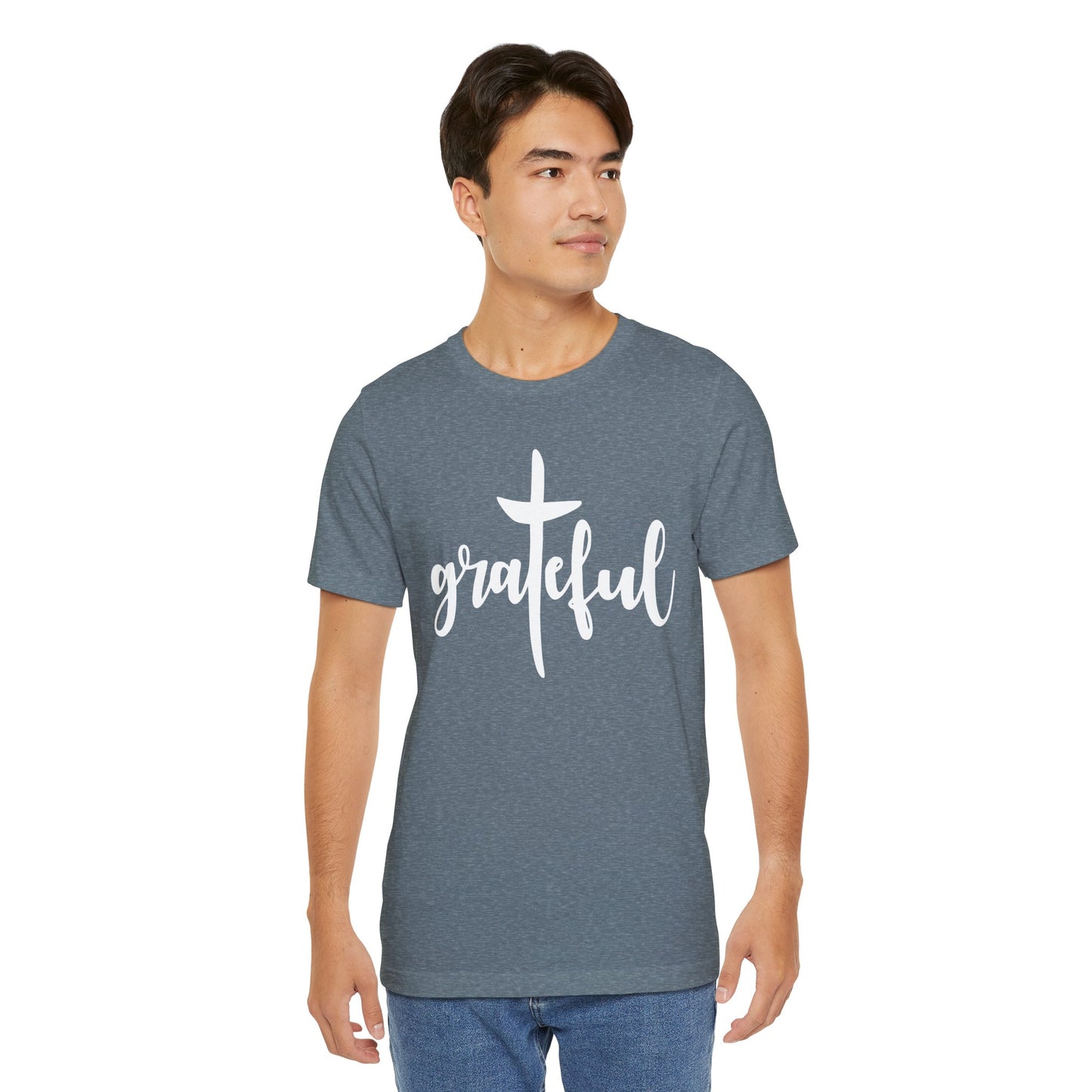 Grateful Cross Unisex Tee, Religious Shirt, Christian T-Shirt, Faith Apparel, Inspirational Top