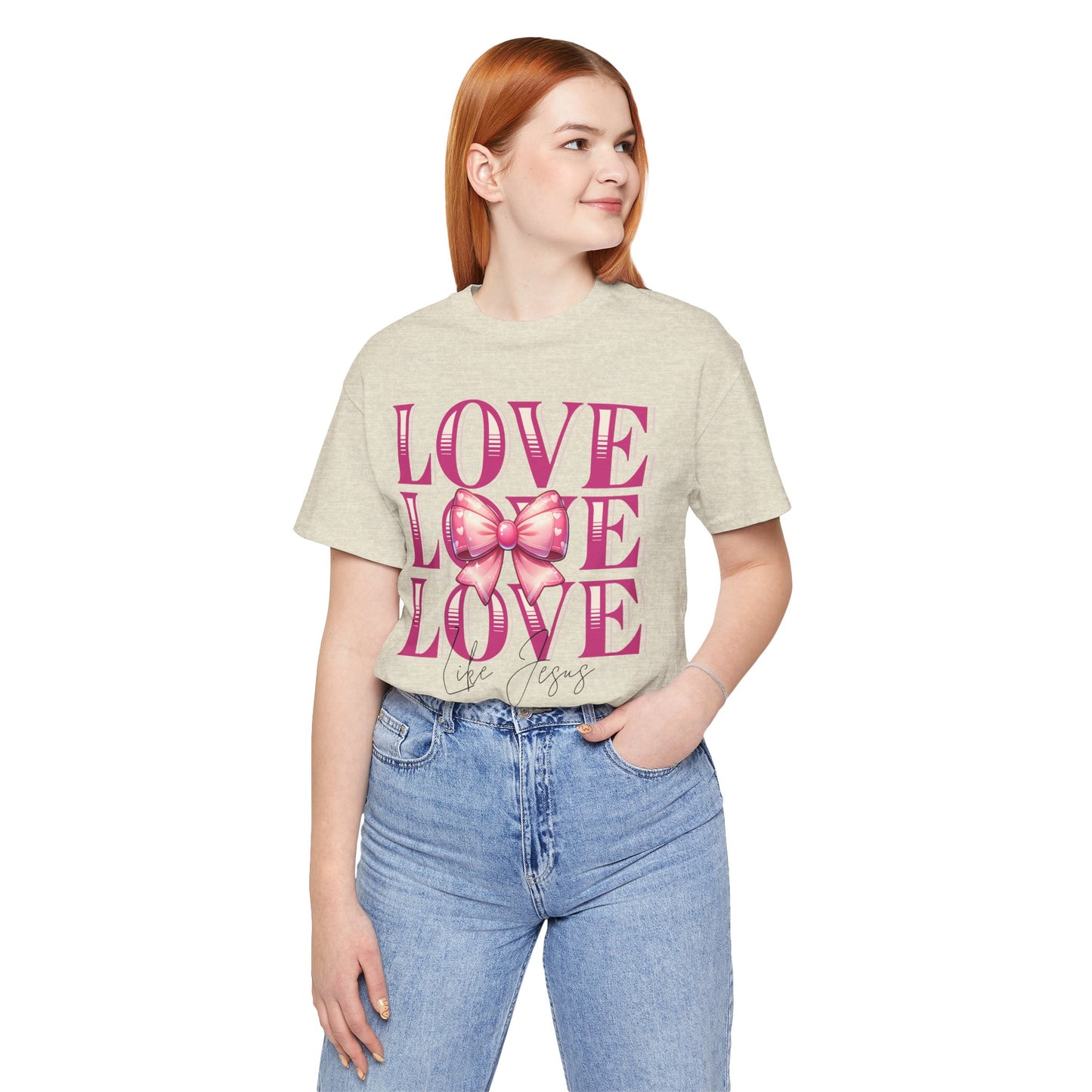 Love Like Jesus Tee, Cute Christian Shirt, Inspirational Tee, Gift for Her, Faith-Based Fashion, Summer Outfit