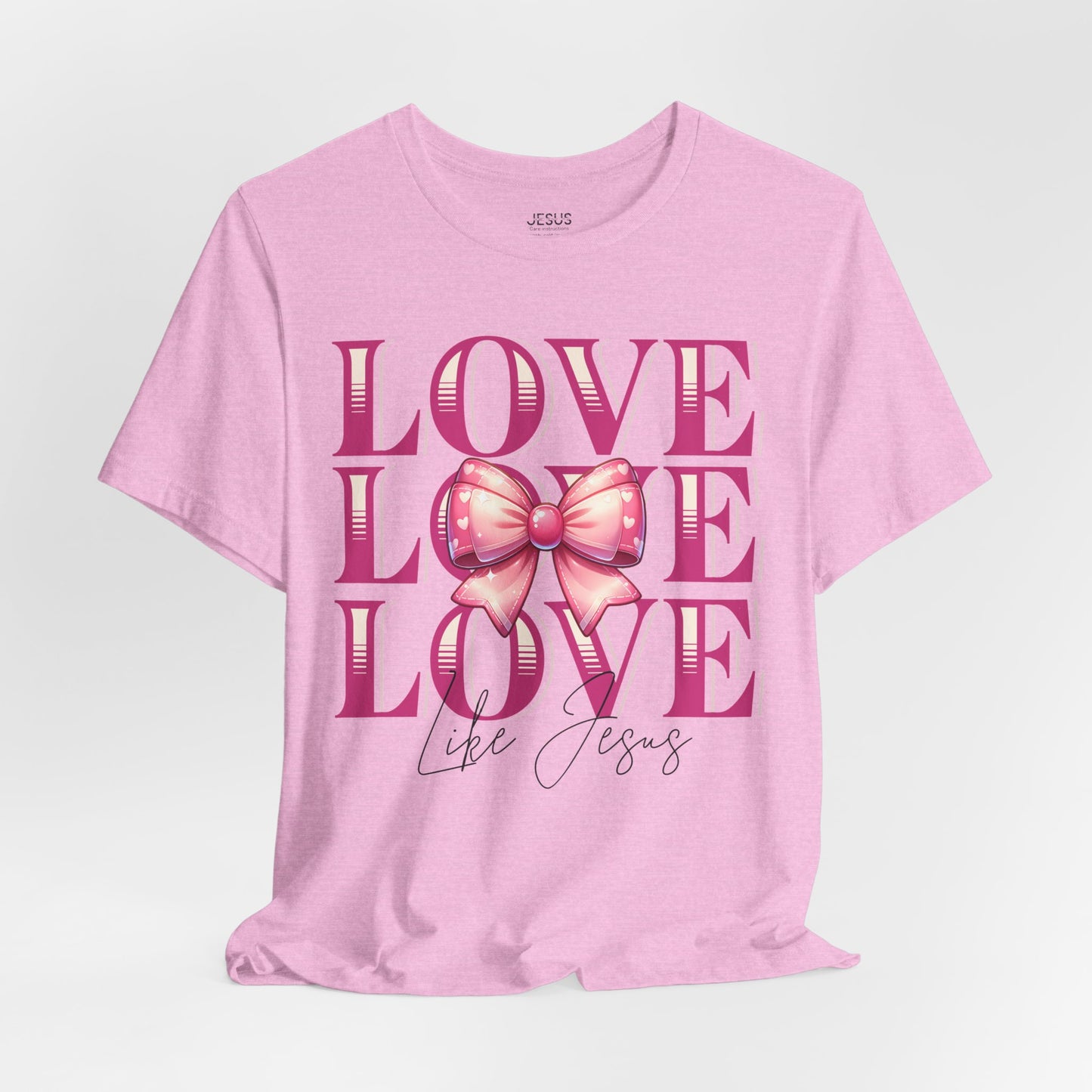 Love Like Jesus Tee, Cute Christian Shirt, Inspirational Tee, Gift for Her, Faith-Based Fashion, Summer Outfit