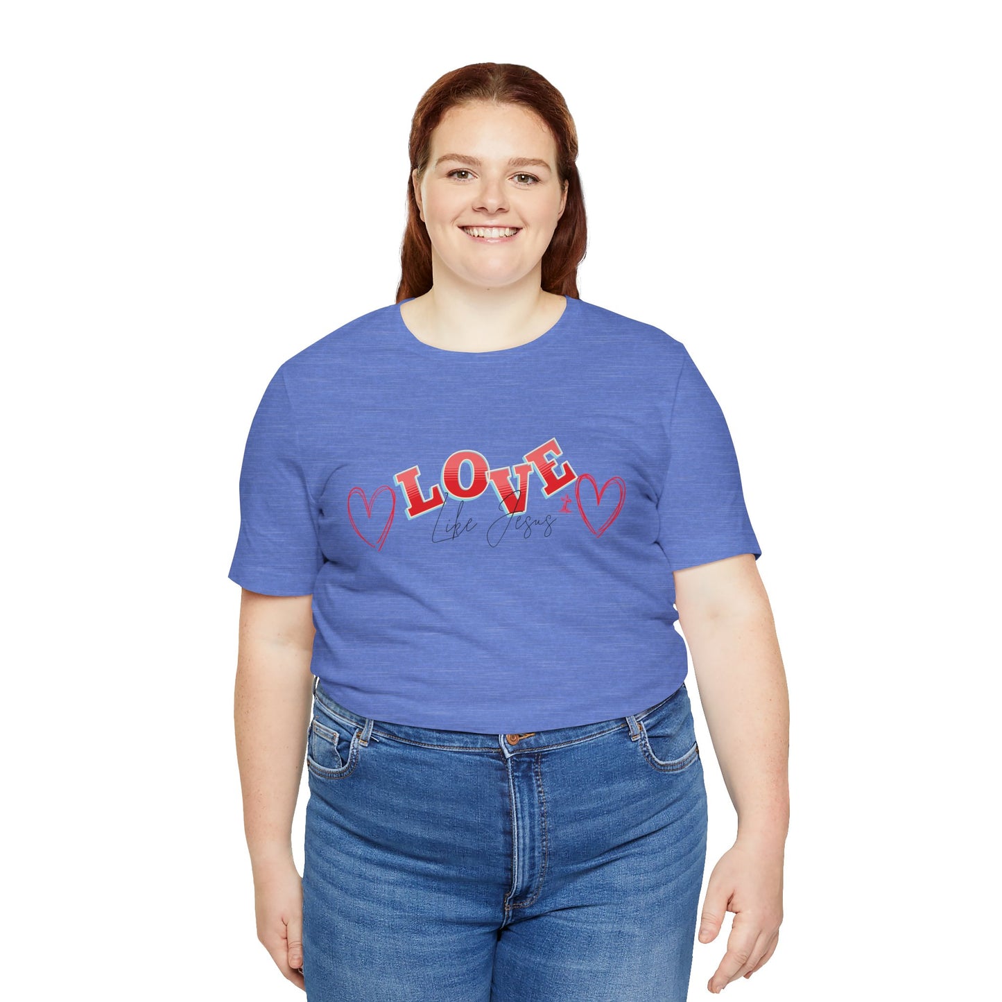 Love Like Jesus T-Shirt, Christian Religious Tee, Inspirational Shirt, Faith Gift, Unisex Jersey, Short Sleeve Top