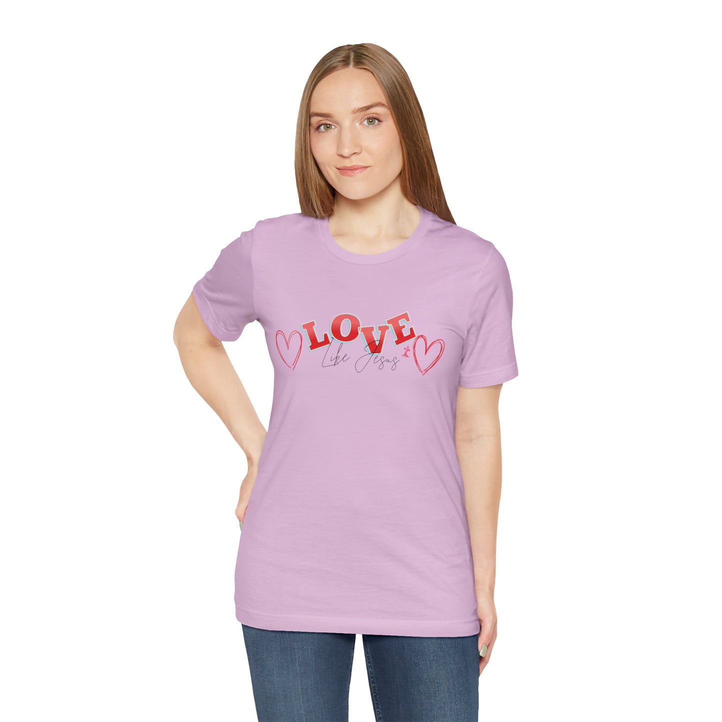 Love Like Jesus T-Shirt, Christian Religious Tee, Inspirational Shirt, Faith Gift, Unisex Jersey, Short Sleeve Top