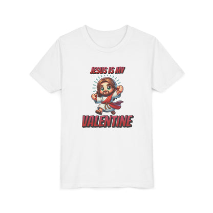 Jesus Is My Valentine Youth Tee, Cute Christian Shirt, Valentine's Day Gift, Kids Graphic Tee, Religious Youth Apparel