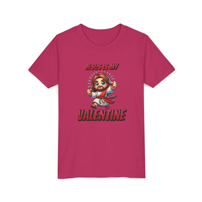 Jesus Is My Valentine Youth Tee, Cute Christian Shirt, Valentine's Day Gift, Kids Graphic Tee, Religious Youth Apparel