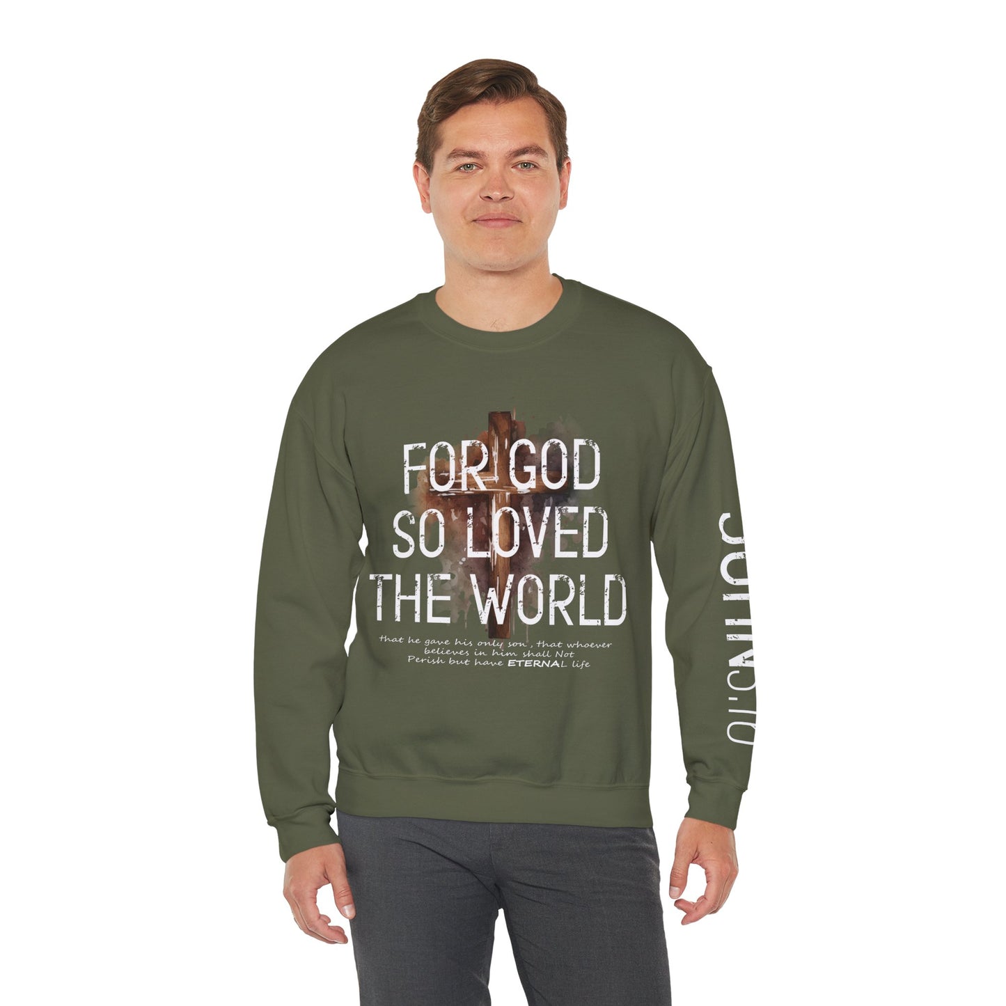 Heavenly Threads - Bible Verse Unisex Sweatshirt, Christian Apparel, Inspirational Jumper, Faith Crewneck, Religious Gift for Him or Her