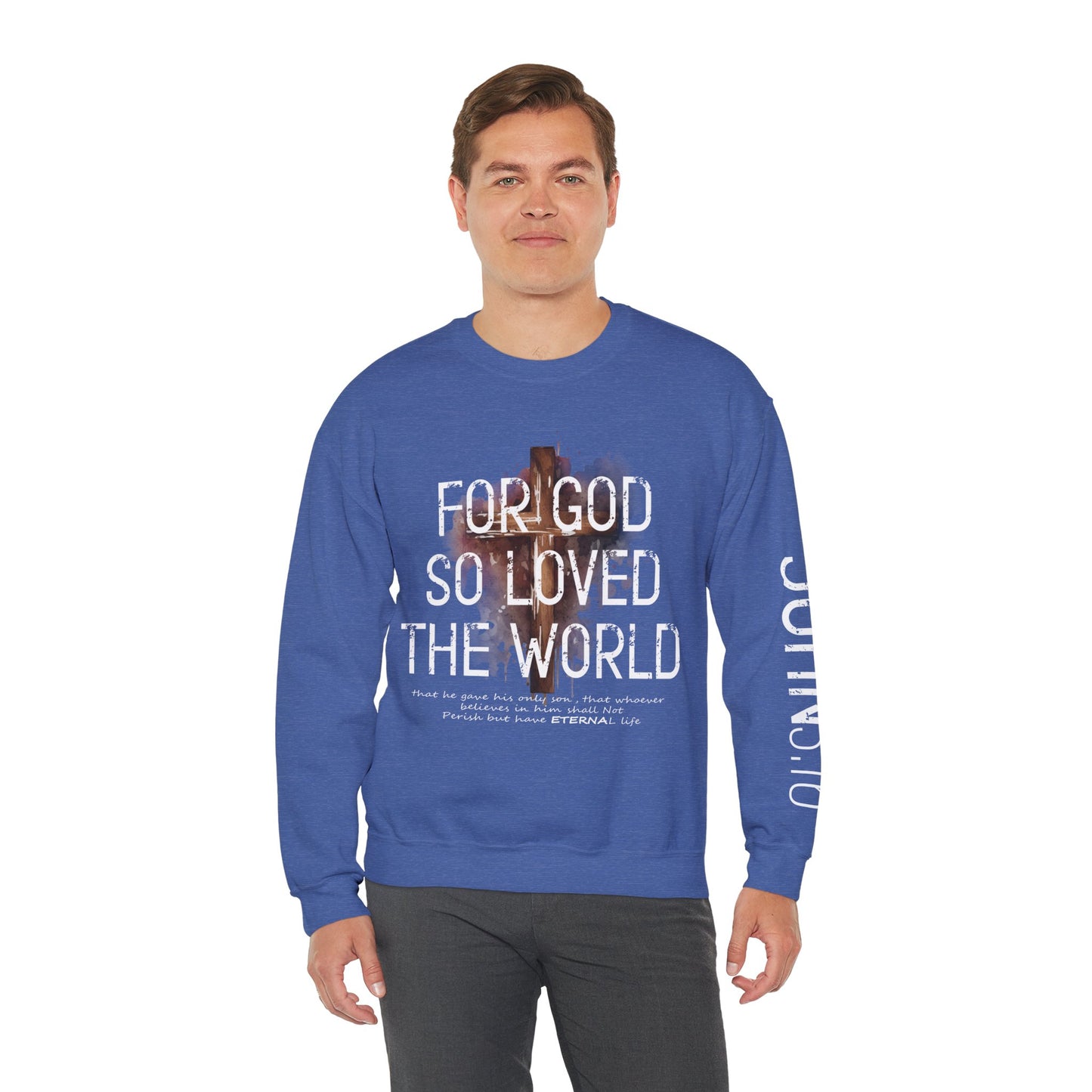 Heavenly Threads - Bible Verse Unisex Sweatshirt, Christian Apparel, Inspirational Jumper, Faith Crewneck, Religious Gift for Him or Her