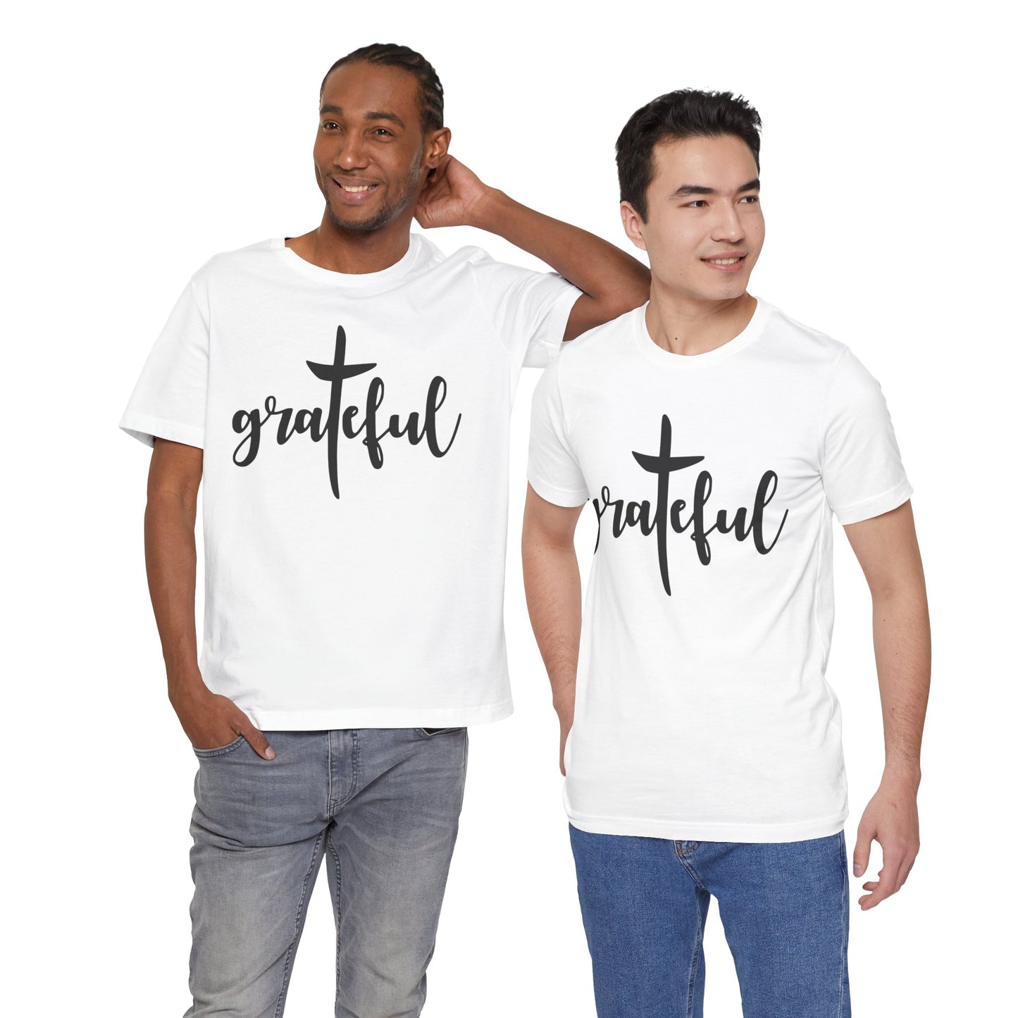 Grateful Cross Unisex Tee, Religious Shirt, Christian T-Shirt, Faith Apparel, Inspirational Top