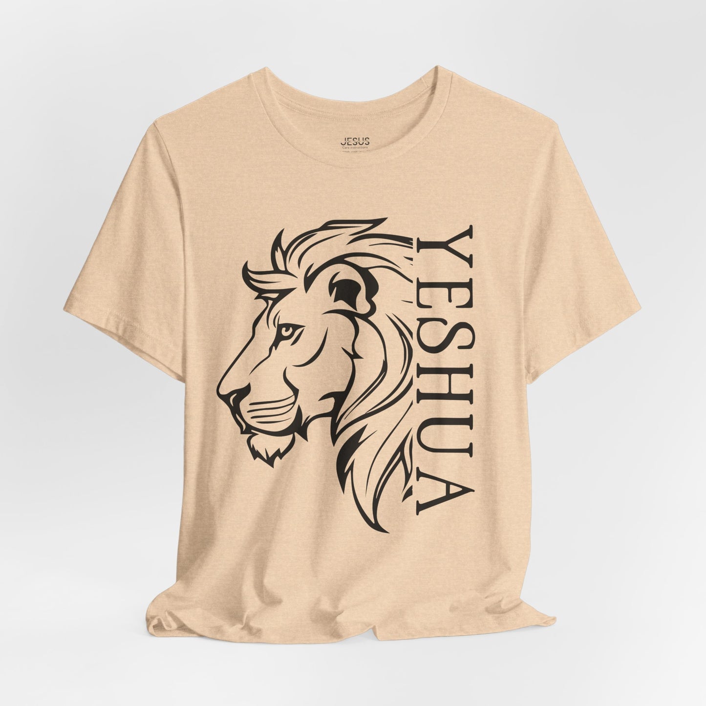 Yeshua Lion Tee Unisex Jersey Short Sleeve Tshirt, Hebraic Messianic Christian Apparel, Lion of Judah Shirt, Religious Graphic Tee, Biblical