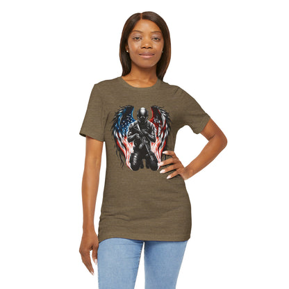 Patriotic Soldier with Angel Tee