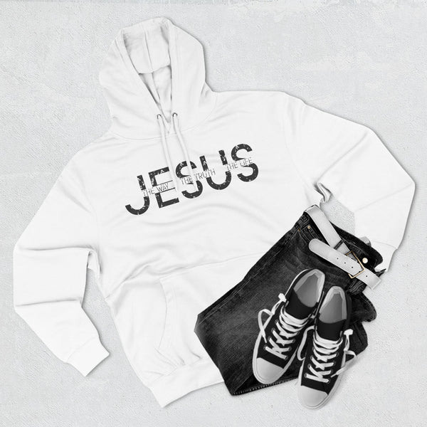 Religious Christian Three-Panel Fleece Hoodie, Bible Quote Sweatshirt, Christian Apparel, Religious Gift, Jesus Hoodie, Christian Clothing