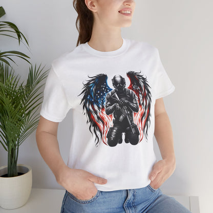 Patriotic Soldier with Angel Tee