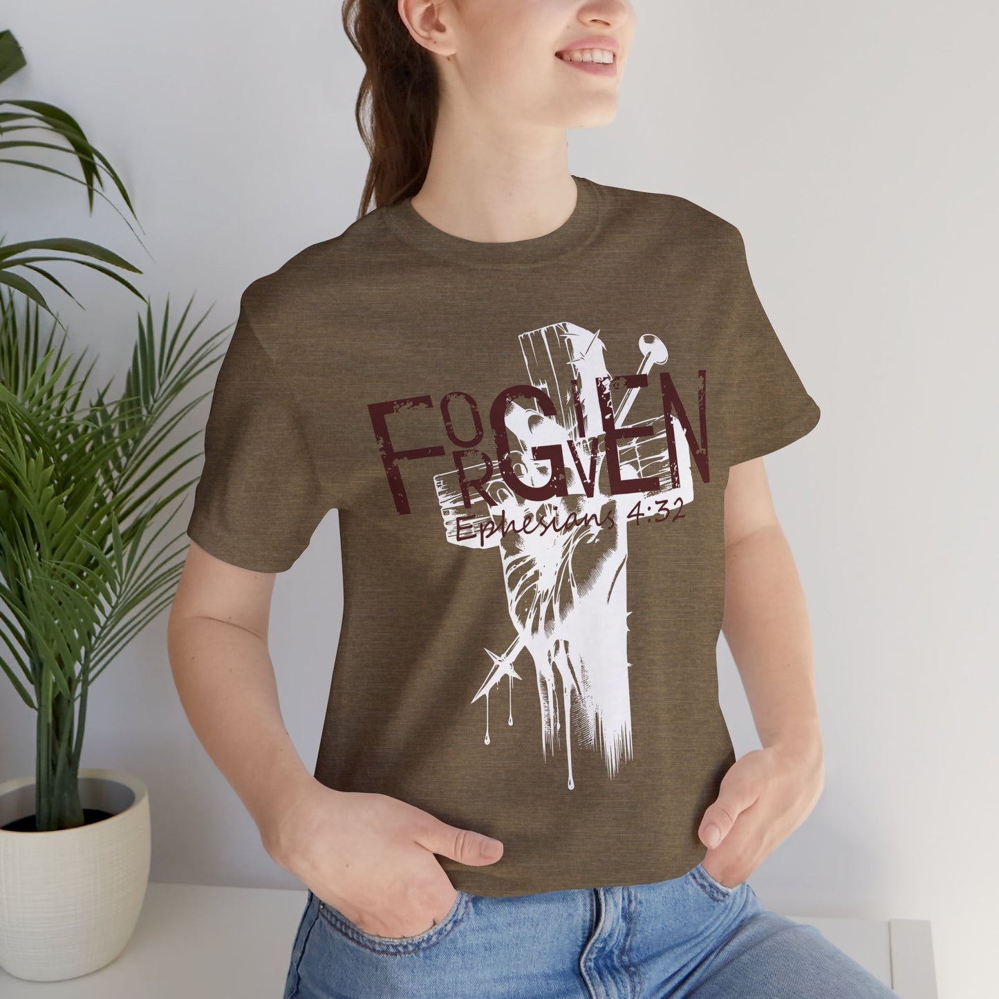 Forgiven Unisex Tee, Christian Shirt, Religious Gift, Faith Apparel, Men's Women's Tshirt