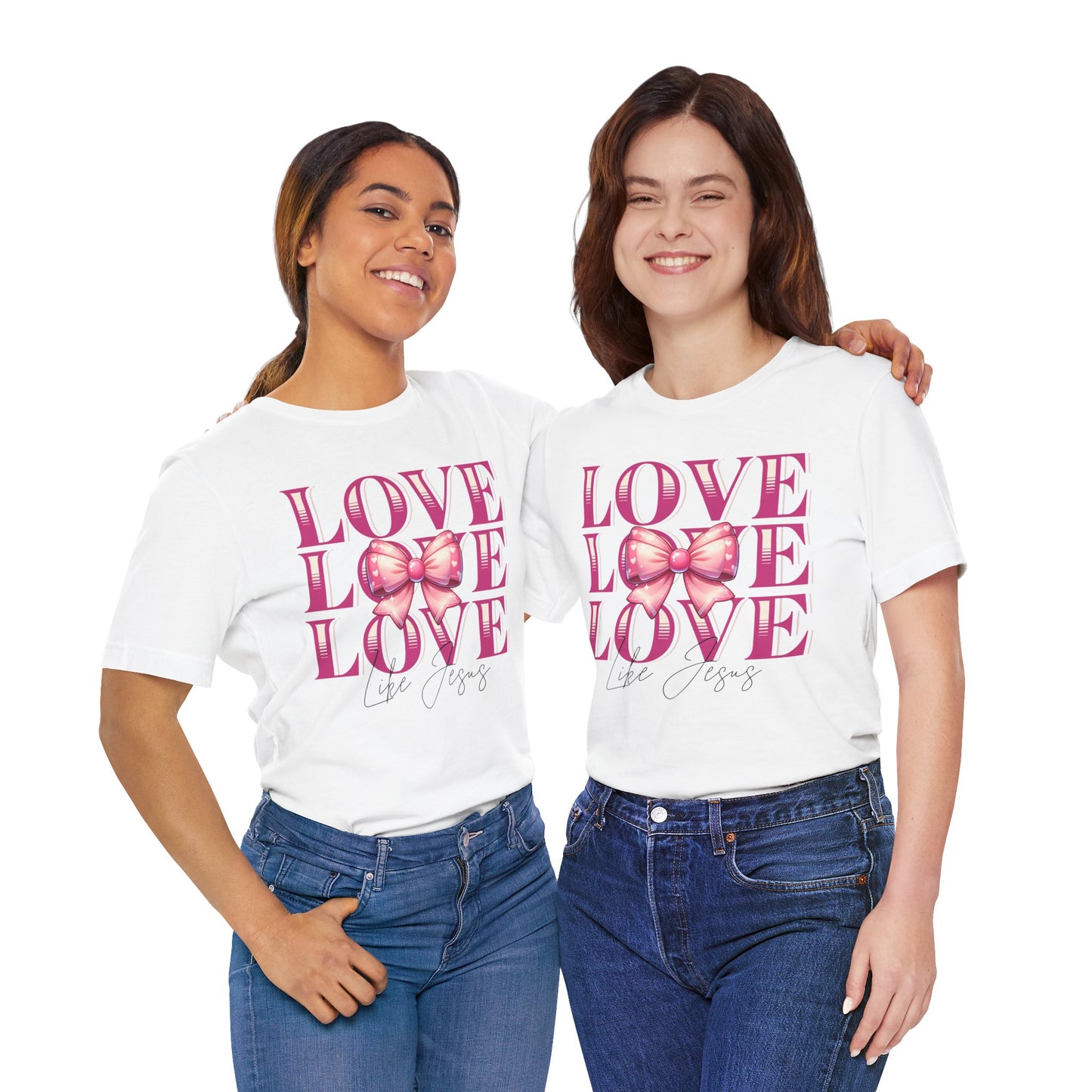 Love Like Jesus Tee, Cute Christian Shirt, Inspirational Tee, Gift for Her, Faith-Based Fashion, Summer Outfit