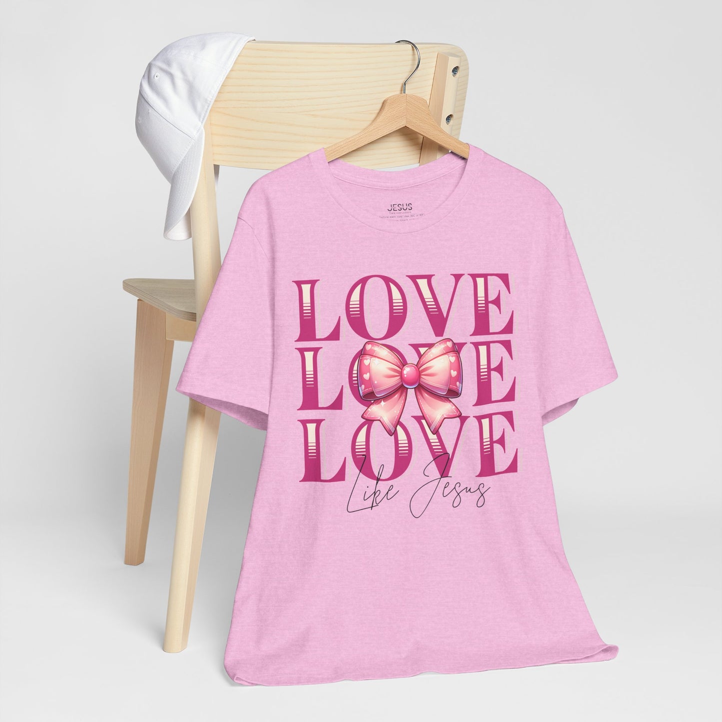 Love Like Jesus Tee, Cute Christian Shirt, Inspirational Tee, Gift for Her, Faith-Based Fashion, Summer Outfit