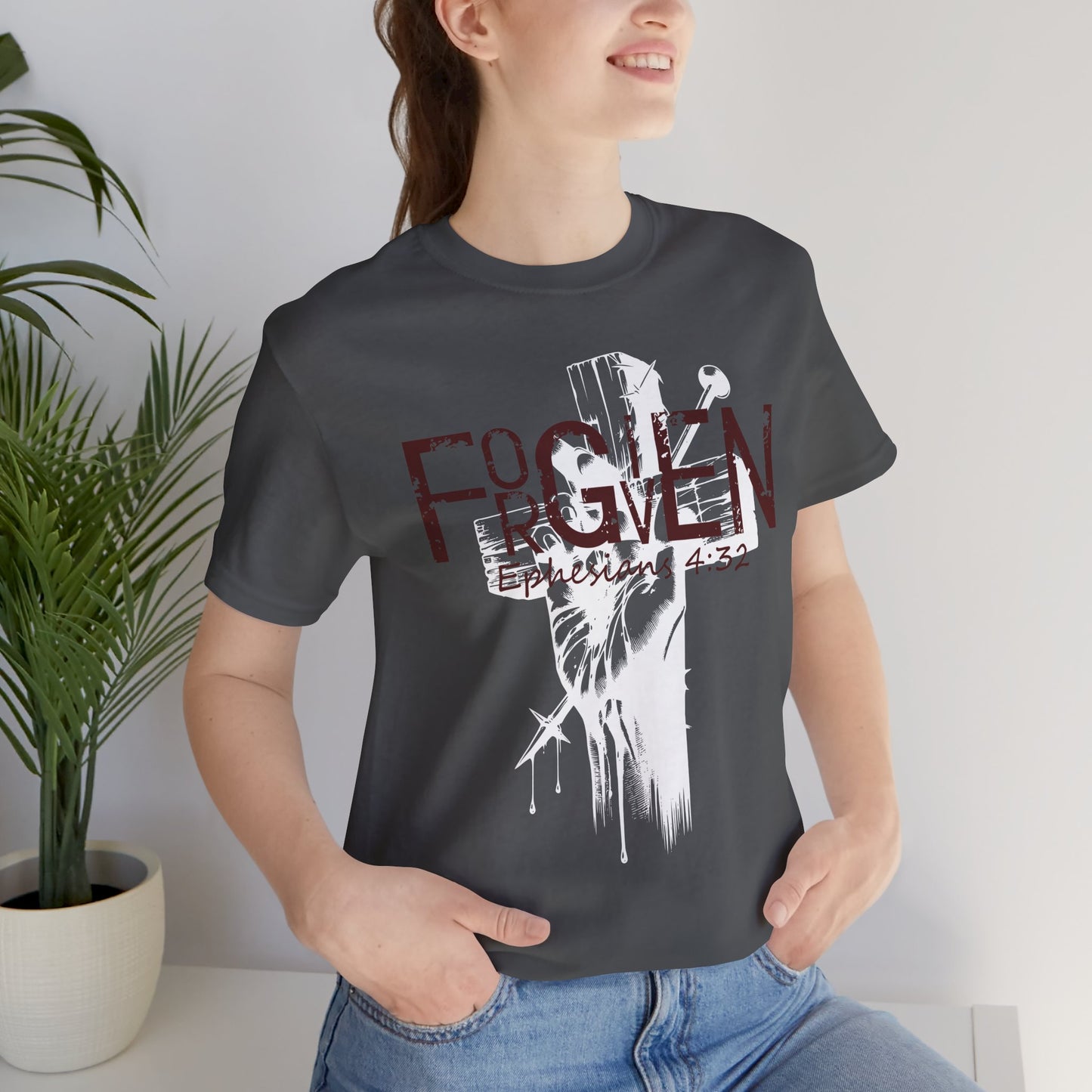 Forgiven Unisex Tee, Christian Shirt, Religious Gift, Faith Apparel, Men's Women's Tshirt