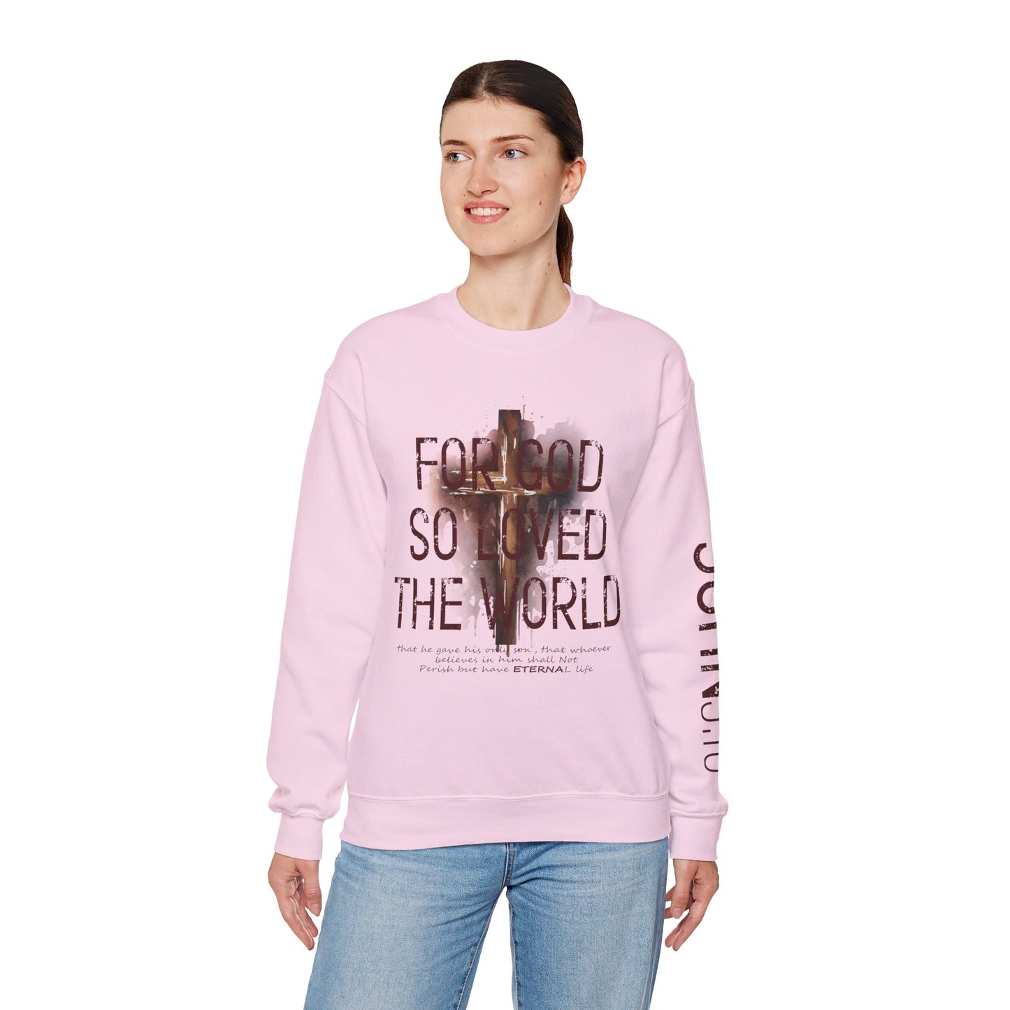 Heavenly Threads - Bible Verse Unisex Sweatshirt, Christian Apparel, Inspirational Jumper, Faith Crewneck, Religious Gift for Him or Her