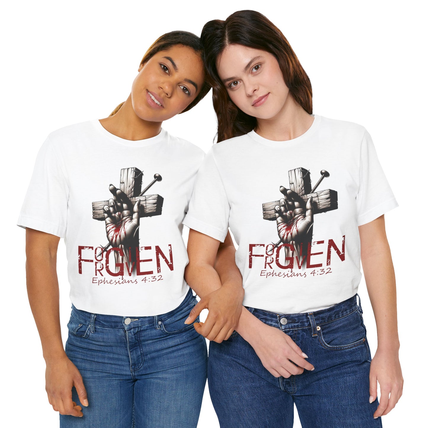 Forgiven Graphic Tee, Christian Unisex Shirt, Religious Short Sleeve Top, Inspirational T-Shirt, Spiritual Clothing