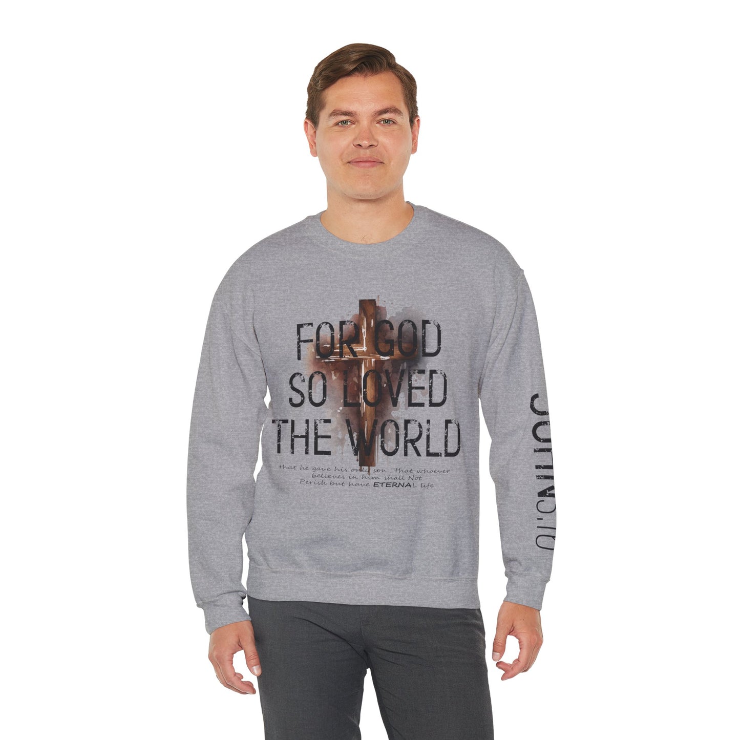 Heavenly Threads - Bible Verse Unisex Sweatshirt, Christian Apparel, Inspirational Jumper, Faith Crewneck, Religious Gift for Him or Her