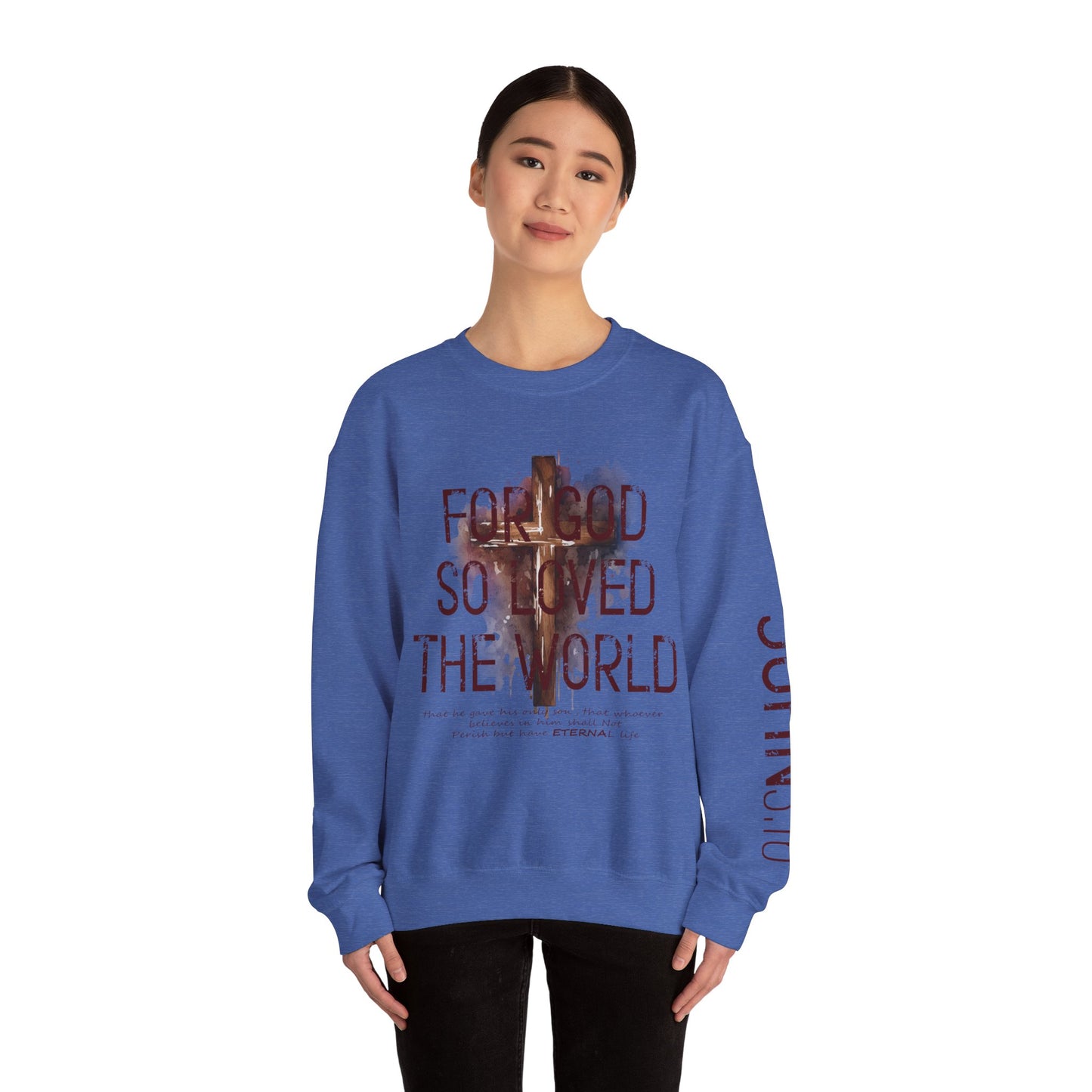 Heavenly Threads - Bible Verse Unisex Sweatshirt, Christian Apparel, Inspirational Jumper, Faith Crewneck, Religious Gift for Him or Her