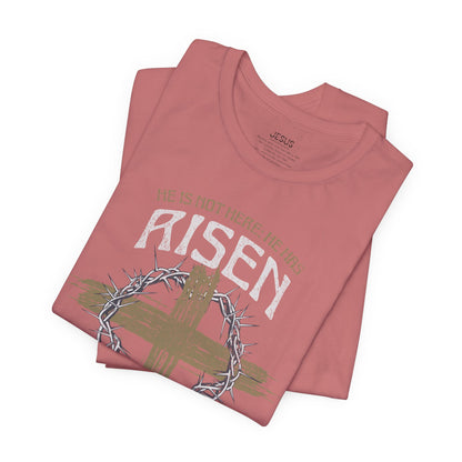 Christian Easter Tee, Religious Resurrection Shirt, He Has Risen, Unisex T-shirt, Inspirational Apparel, Biblical Quote Top