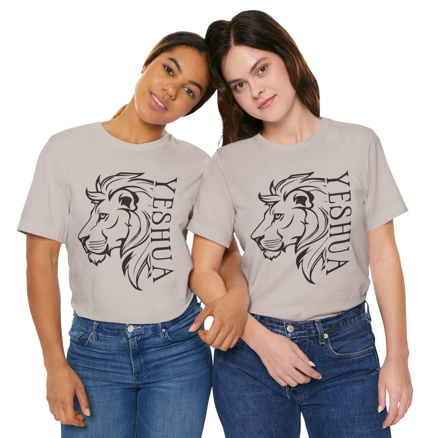 Yeshua Lion Tee Unisex Jersey Short Sleeve Tshirt, Hebraic Messianic Christian Apparel, Lion of Judah Shirt, Religious Graphic Tee, Biblical