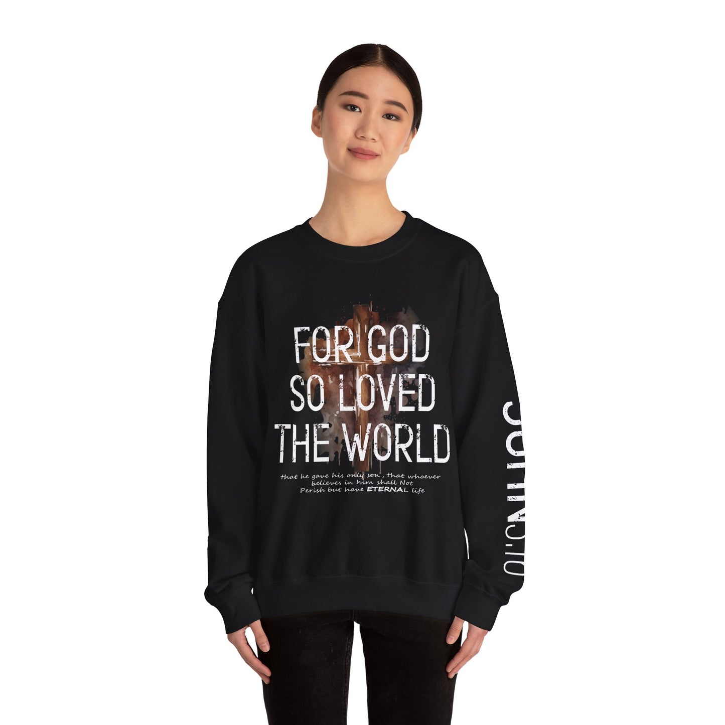 Heavenly Threads - Bible Verse Unisex Sweatshirt, Christian Apparel, Inspirational Jumper, Faith Crewneck, Religious Gift for Him or Her