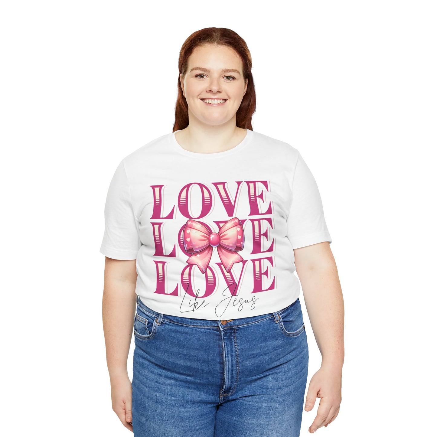 Love Like Jesus Tee, Cute Christian Shirt, Inspirational Tee, Gift for Her, Faith-Based Fashion, Summer Outfit