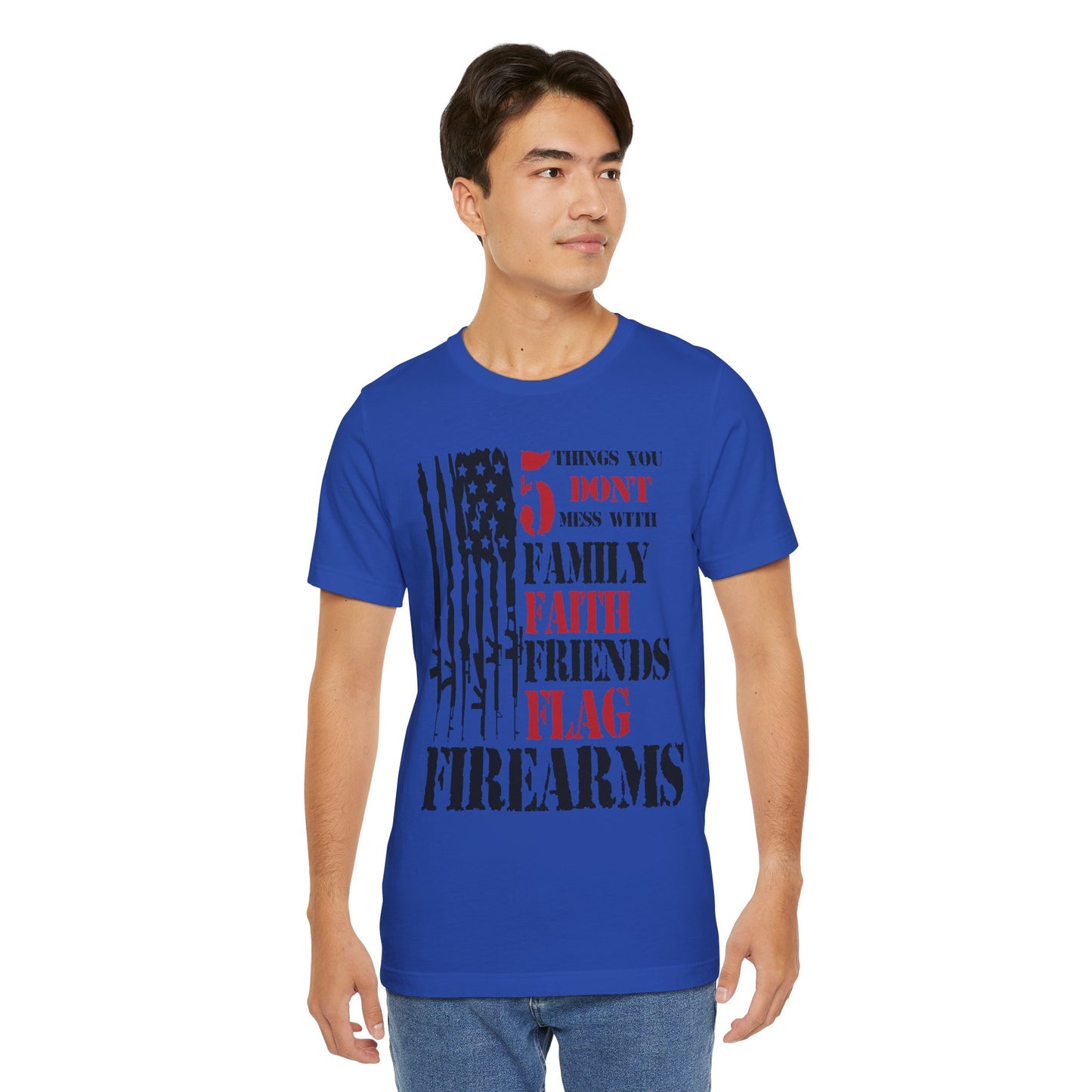 Patriotic Tee Shirt, USA Flag Faith Family Friends Graphic Unisex Jersey, Patriotic Shirt, American Apparel, Patriotic Clothing, Patriotic