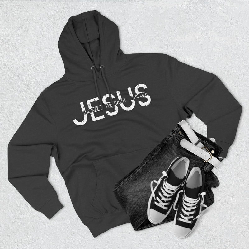 Religious Christian Three-Panel Fleece Hoodie, Bible Quote Sweatshirt, Christian Apparel, Religious Gift, Jesus Hoodie, Christian Clothing
