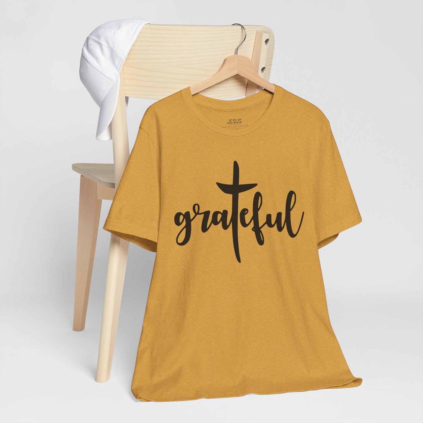 Grateful Cross Unisex Tee, Religious Shirt, Christian T-Shirt, Faith Apparel, Inspirational Top