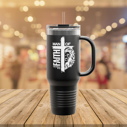 Travel Mug - Man of Faith Design Insulated 40oz