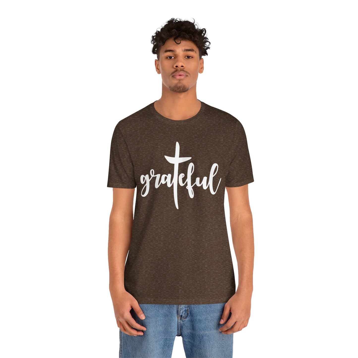 Grateful Cross Unisex Tee, Religious Shirt, Christian T-Shirt, Faith Apparel, Inspirational Top