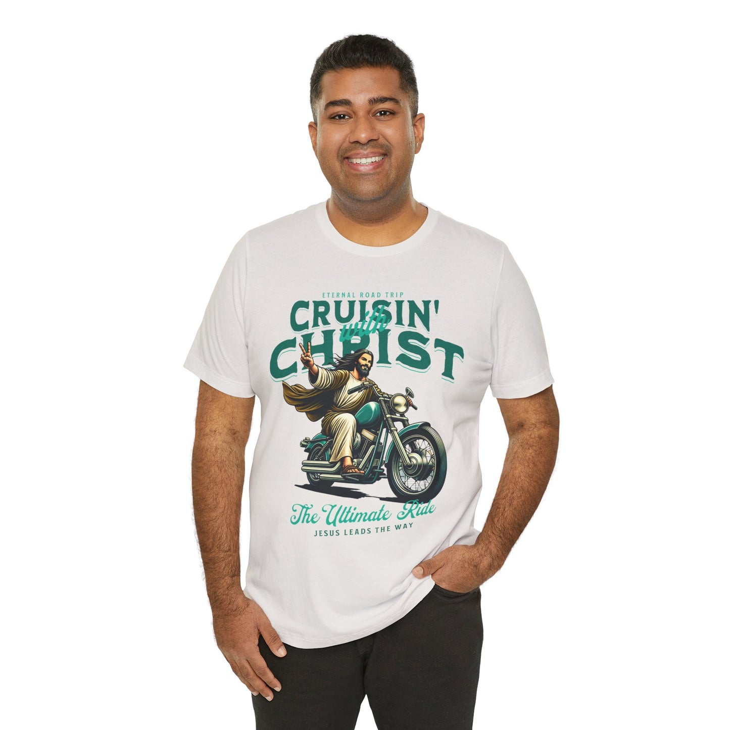 Christian Unisex Tee - Cruisin' with Christ Design